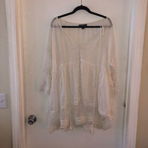 White button up primark dress XL